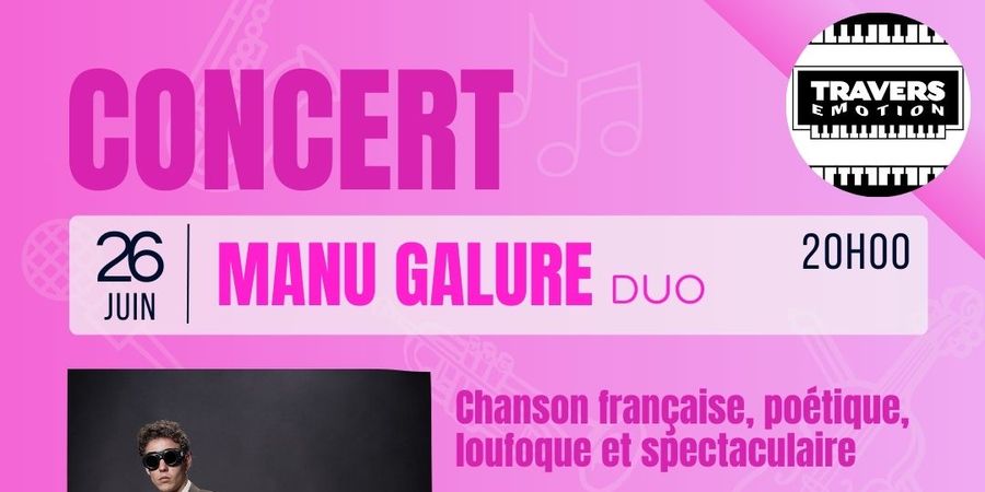 image - Concert : Manu Galure (duo)