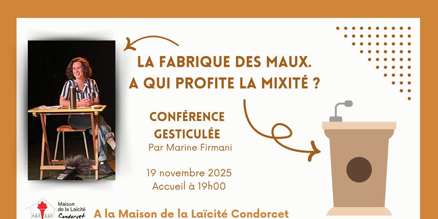 image - Conférence gesticulée: La fabrique des maux. À qui profite la mixité?