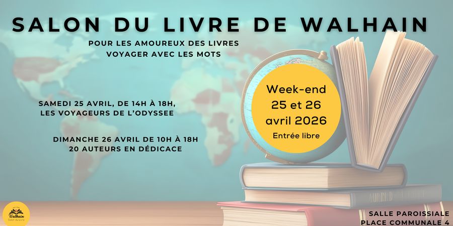 image - Salon du livre de Walhain : Un week-end, deux ambiances, mille voyages : embarquement à Walhain !